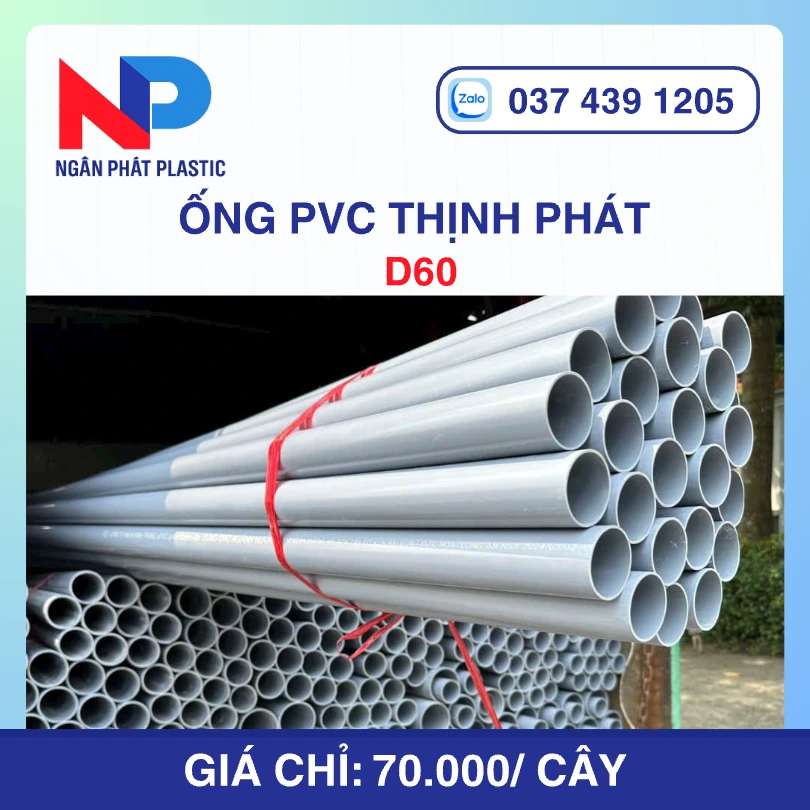 Ống Nhựa uPVC D60 Thịnh Phát